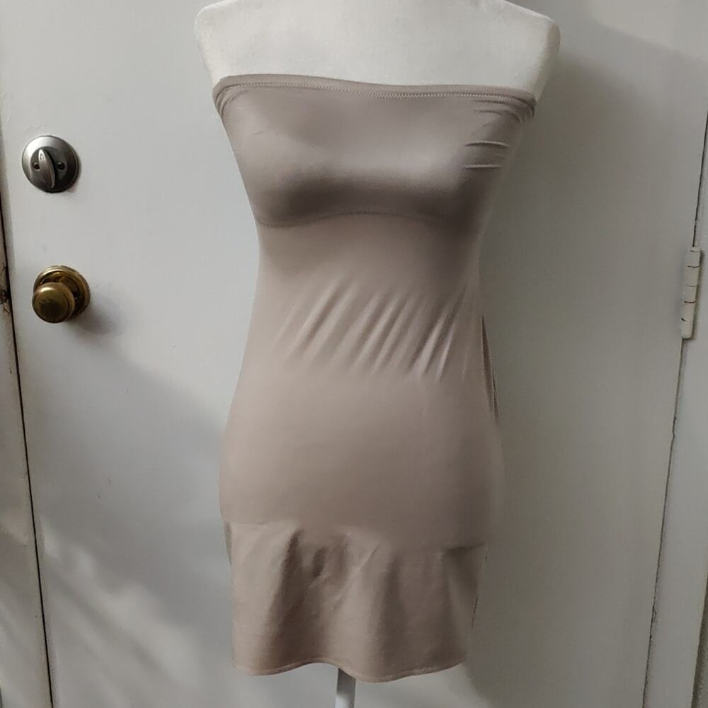 Naomi & Nicole Beige Chemise Slip Body Shaper 36 Coquette Girl Mermaid Pin-Up